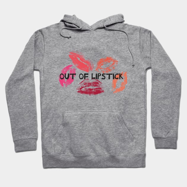 Out Of Lipstick With Lips Graphic illustration Hoodie by MerchSpot